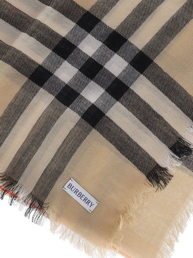 Vintage Check Wool Scarf Beige - BURBERRY - BALAAN 4