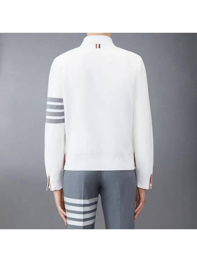 4 Bar Armband Milano Stitch Knit Top White - THOM BROWNE - BALAAN 7