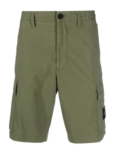 Cargo Bermuda Shorts Olive Green - STONE ISLAND - BALAAN 1