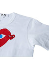 Women's Heart Short Sleeve T-Shirt AZ P1T085 051 WHITE - COMME DES GARCONS - BALAAN 4