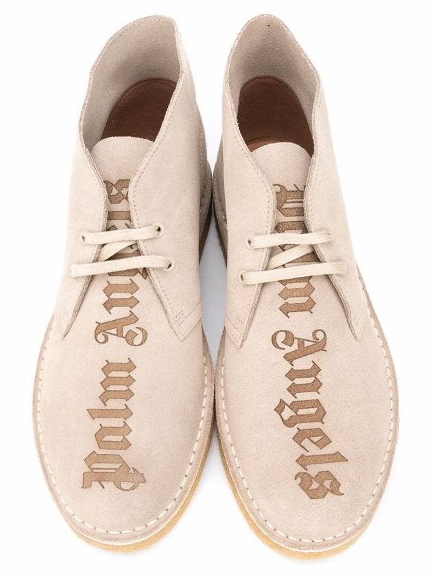 Clarks Logo Ankle Boots Beige - PALM ANGELS - BALAAN.