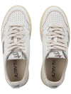 Suede Leather Low Top Sneakers White - AUTRY - BALAAN 7