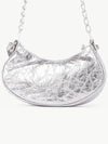 Women's Le Cagole XS Chain Metal Shoulder Bag Silver - BALENCIAGA - BALAAN 6