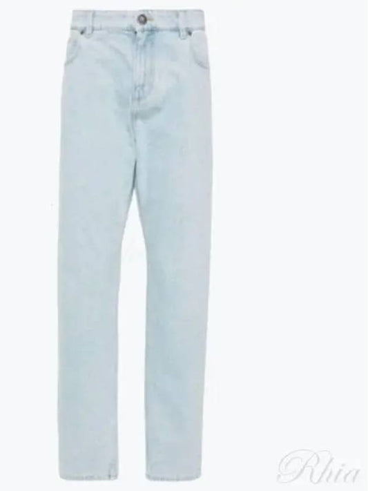 Light Blue Denim Regular Jeans DH1MI043DE59 6FC - BALMAIN - BALAAN 1