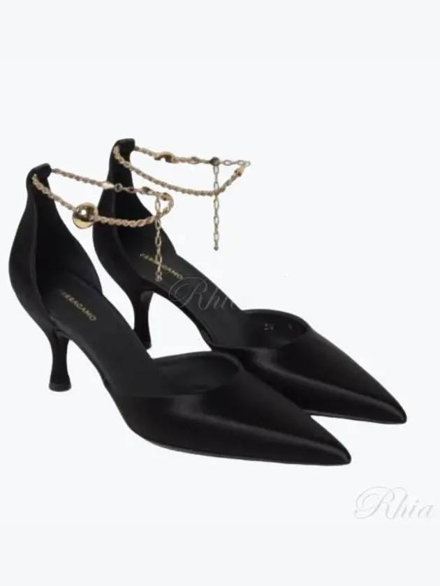 Dana Ankle Chain Pumps Black - SALVATORE FERRAGAMO - BALAAN 2