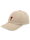 De Coeur Logo Ball Cap Sand - AMI - BALAAN 3