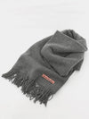 Logo Wool Fringe Scarf Grey - ACNE STUDIOS - BALAAN 3