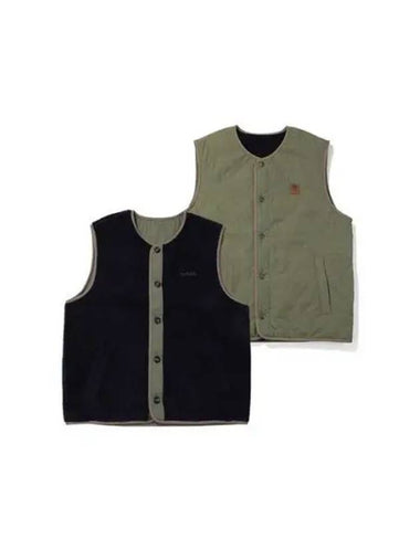 KODAK Apparel Brownie Reversible Fleece Jacket Vest NAVY - KODO - BALAAN 1