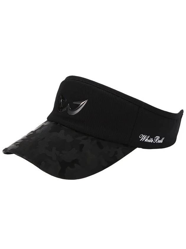 Golf Wear Camo Golf Sun Cap WB21SUMC04BK Black - WHITEBALL - BALAAN 1