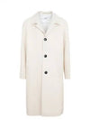 Wool Single Coat Vanilla - AMI - BALAAN 1