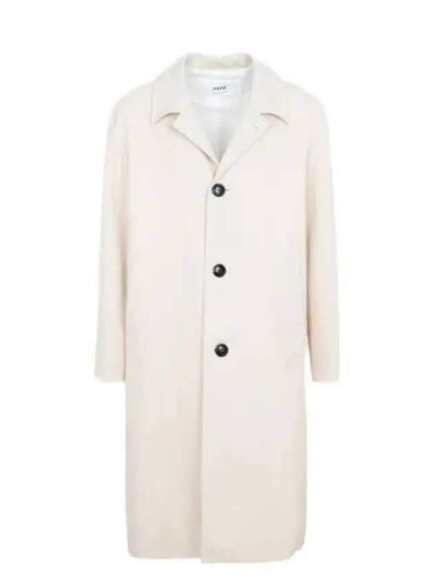 Wool Single Coat Vanilla - AMI - BALAAN 1