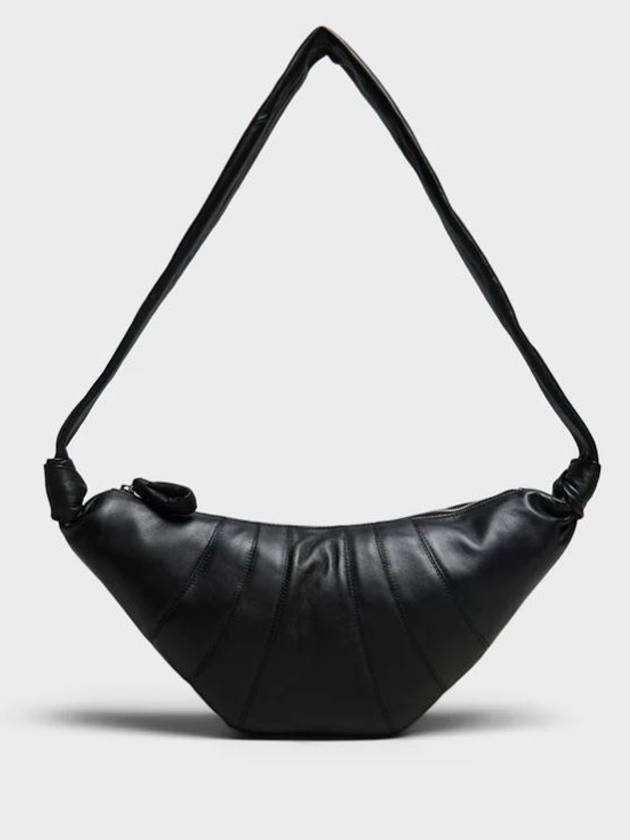 Croissant Medium Soft Nappa Leather Cross Bag Black - LEMAIRE - BALAAN 3