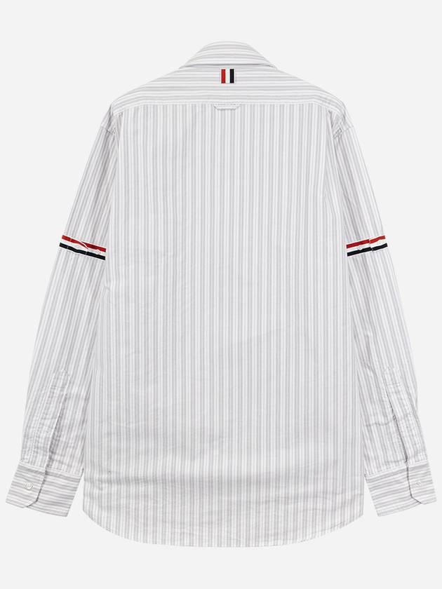 Stripe Oxford Armband Long Sleeve Shirt Grey - THOM BROWNE - BALAAN 6