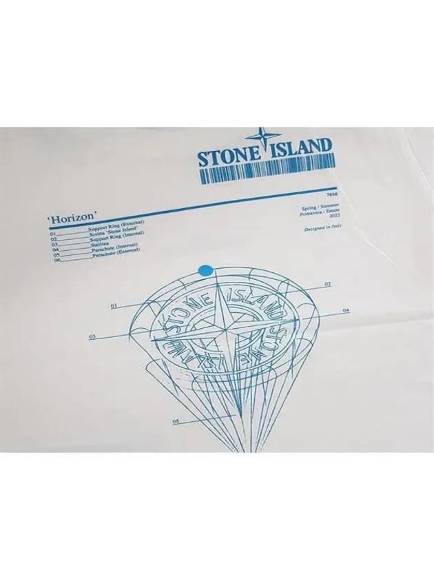 Kids White Short Sleeve 761621052 V0001 - STONE ISLAND - BALAAN 4