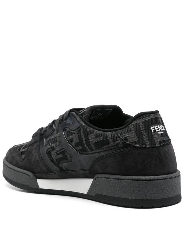 Match FF Jacquard Low Top Sneakers Black - FENDI - BALAAN 4