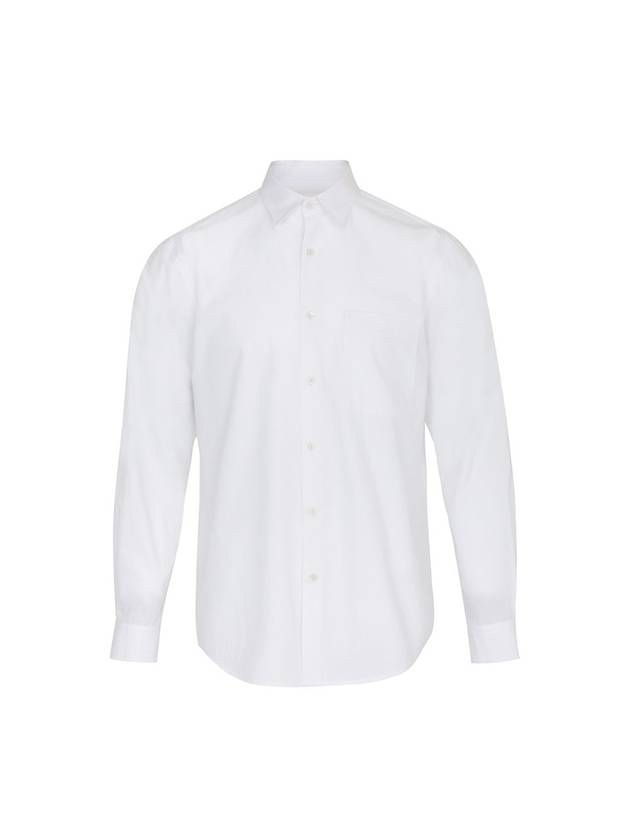 Relax Cotton Long Sleeve Shirt White - SOLEW - BALAAN 1