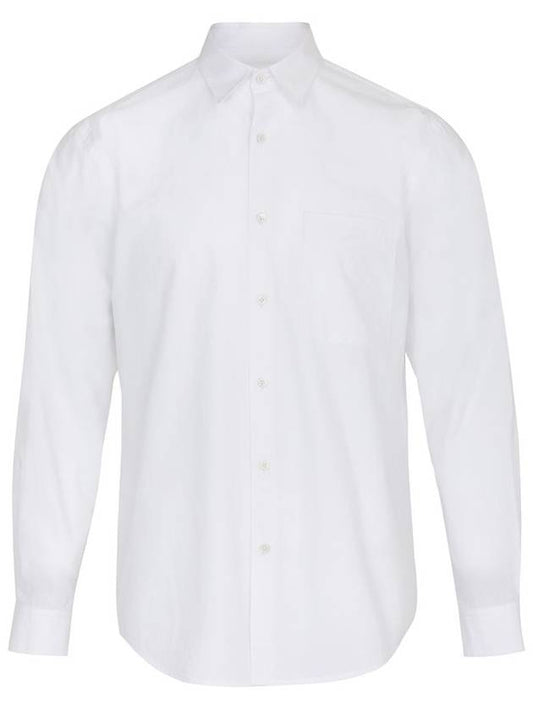 Men's Relax Cotton Long Sleeve Shirt White - SOLEW - BALAAN 1
