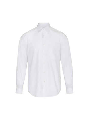 Relax Cotton Long Sleeve Shirt White - SOLEW - BALAAN 1