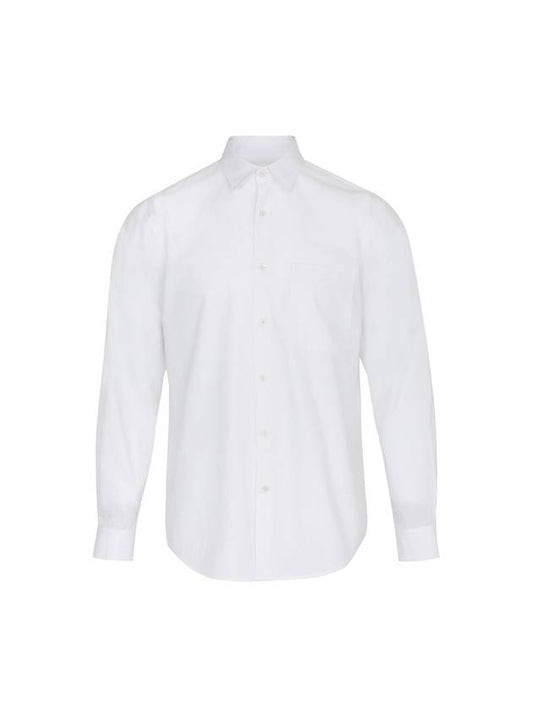 Men's Relax Cotton Long Sleeve Shirt White - SOLEW - BALAAN 2