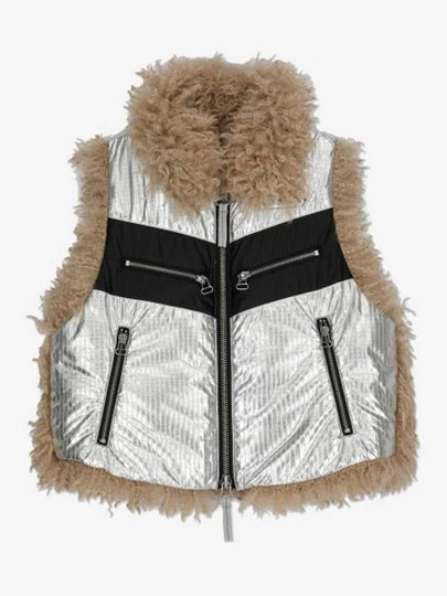 W Efia Foil Effect Vest Silver - DIESEL - BALAAN 2