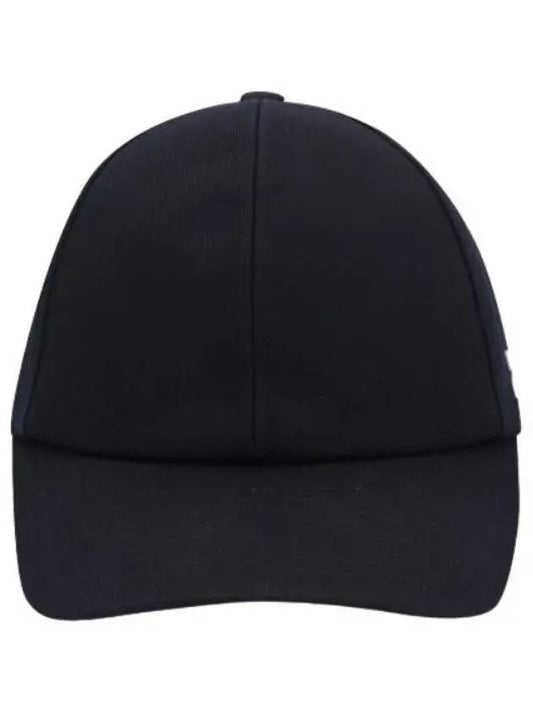 Courr ges Side Logo Patch Cotton Ball Cap Black Hat - COURREGES - BALAAN 1