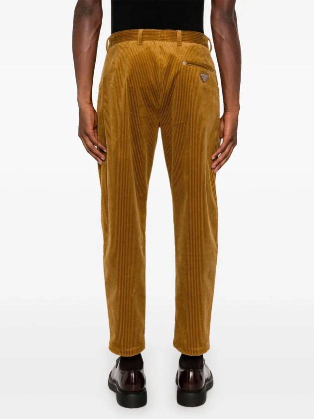 Pinwale Corduroy Carrot Fit Straight Pants Barley - PRADA - BALAAN 3