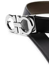 Reversible Gancini Leather Belt Black - SALVATORE FERRAGAMO - BALAAN 4