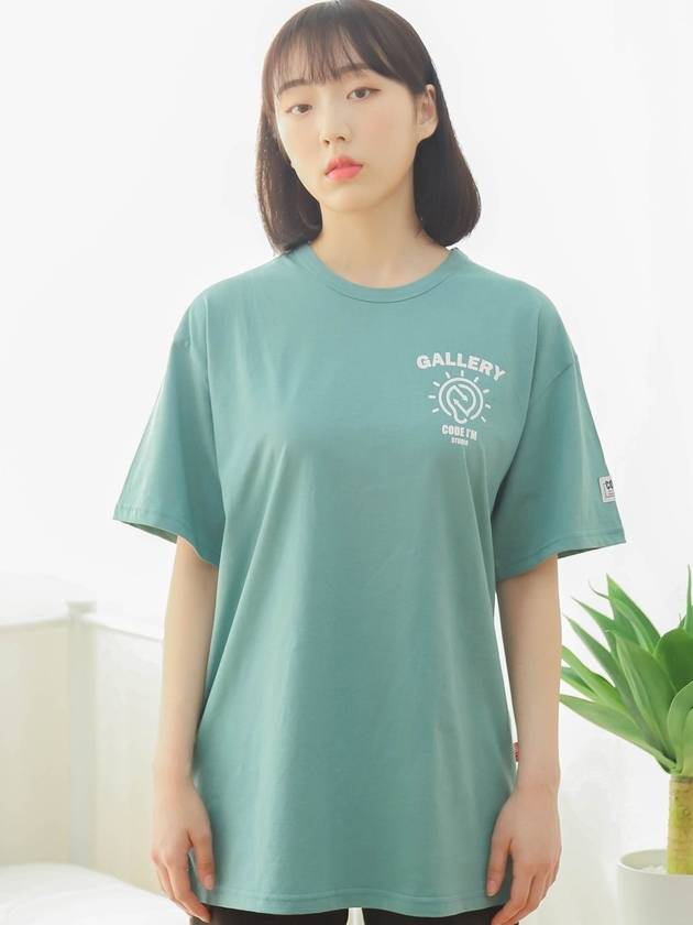 Symbol logo printing overfit short sleeve t-shirt mint - CODE I'M - BALAAN 2