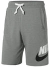 Sportswear Essential French Terry Allumni Shorts Grey - NIKE - BALAAN 6