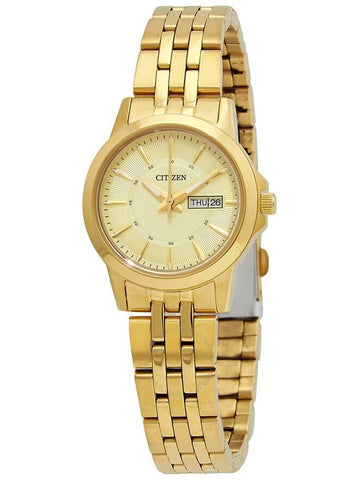 Citizen Quartz Gold Dial Yellow Gold-tone Ladies Watch EQ0603-59P - CITIZEN - BALAAN 1