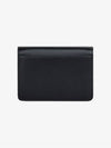 Triomphe Shiny Calfskin Flap Card Wallet Black - CELINE - BALAAN 3