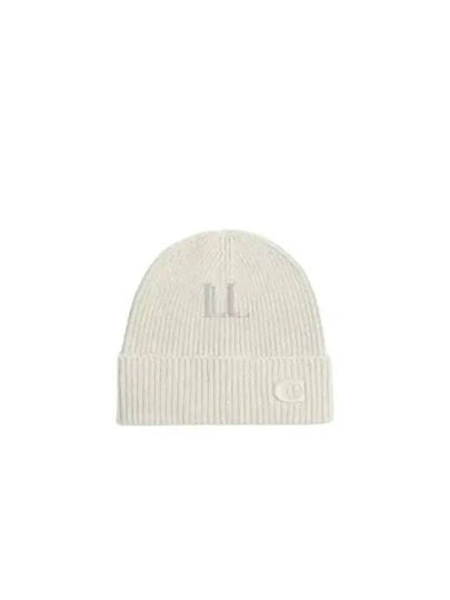 Logo Knit Beanie Chalk - COACH - BALAAN 2