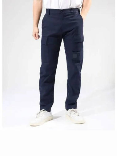 Technical Panama Ergonomic Cargo Straight Pants Navy - CP COMPANY - BALAAN 1