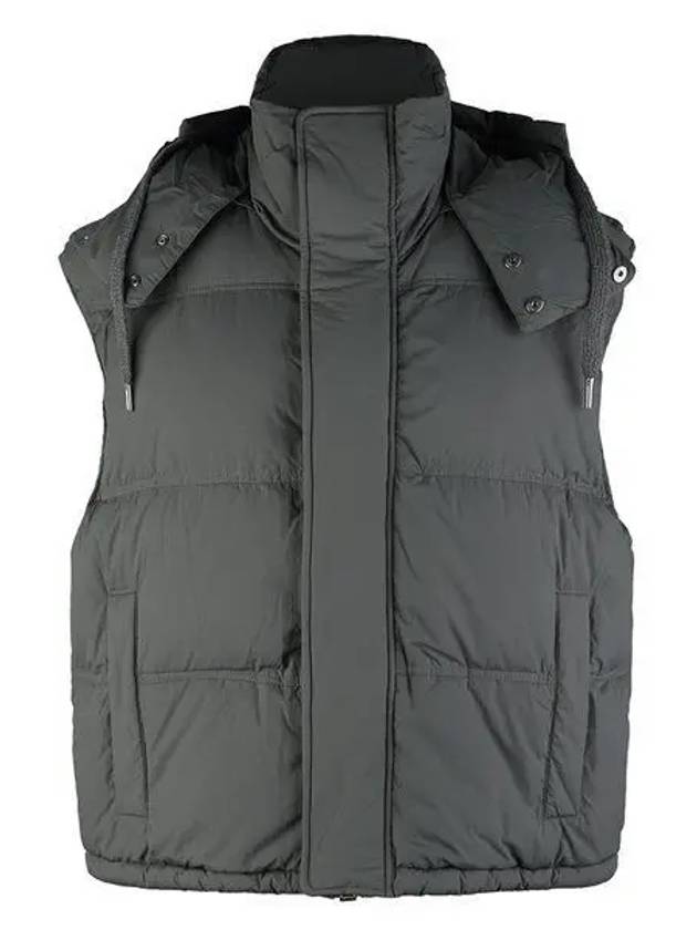 Alexandre Mattiussi Technical Canvas Padded Vest Mineral Grey - AMI - BALAAN 2