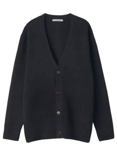 Wool Blend Cardigan Black - ACNE STUDIOS - BALAAN 2