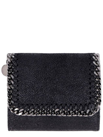 Silver Falabella Small Flap Ring Wallet Black - STELLA MCCARTNEY - BALAAN 2