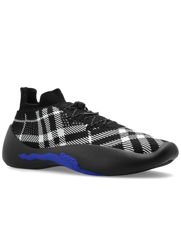 Check Knit Neptune Low Top Sneakers Eclipse - BURBERRY - BALAAN 5