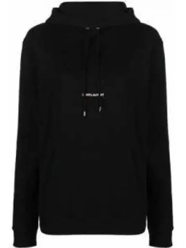 Signature Logo Hooded Top Black - SAINT LAURENT - BALAAN 2