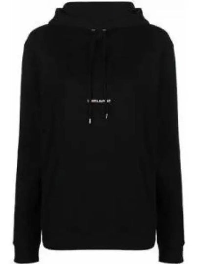 Signature Logo Hooded Top Black - SAINT LAURENT - BALAAN 2