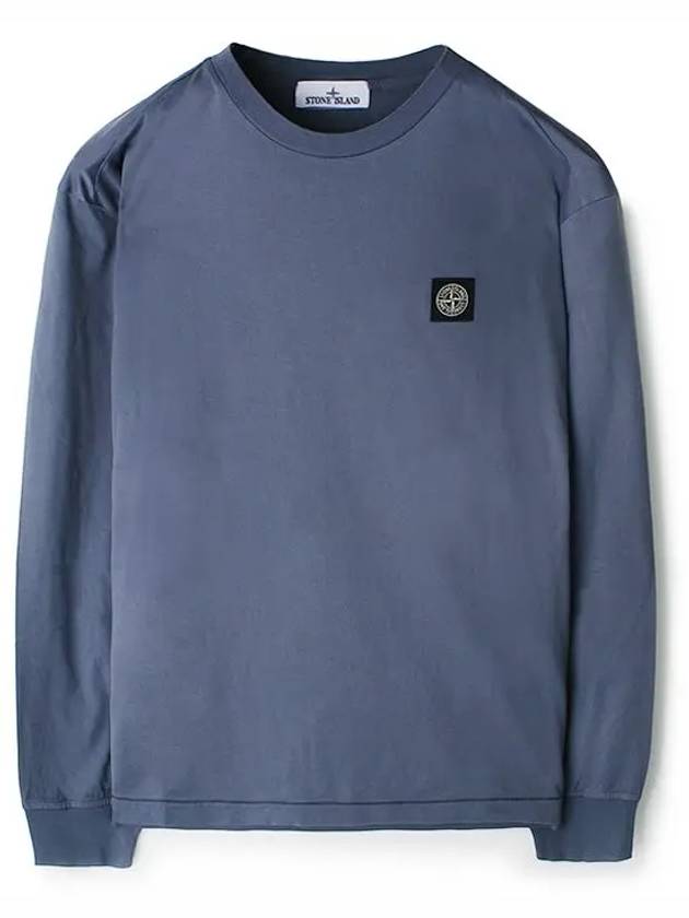 Chest Patch Long Sleeve T-Shirt Dark Blue - STONE ISLAND - BALAAN 2