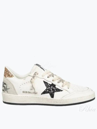 Ball Star Gold Tab Leather Low Top Sneakers White - GOLDEN GOOSE - BALAAN 2