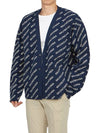 Mini Allover Logo Knit Cardigan Blue - BALENCIAGA - BALAAN 6