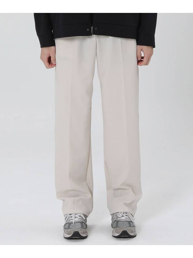 Unisex wide banding slacks standard ivory - PEPPERSEASONING - BALAAN 1