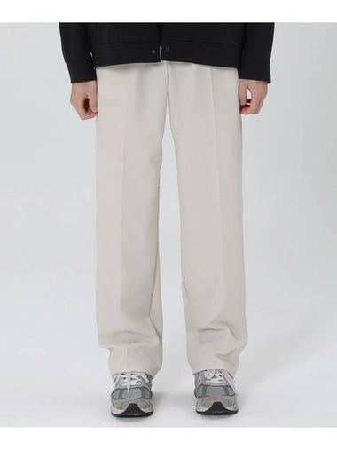 Wide Banding Slacks Standard Ivory - PEPPERSEASONING - BALAAN 1