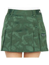 Golf Gauge Jacquard MLW 3A AE01 GREEN Women s Mini Pleated Skirt - MARK & LONA - BALAAN 7