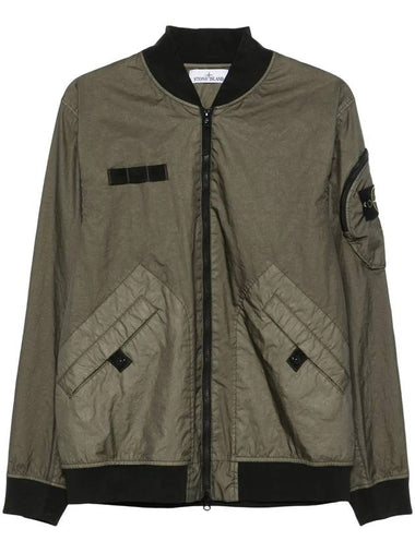 Wappen Patch Bomber Jacket Khaki - STONE ISLAND - BALAAN 1