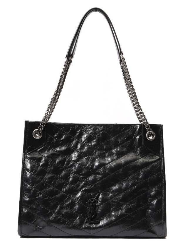 Niki Vintage Leather Shopping Tote Bag Black - SAINT LAURENT - BALAAN 4