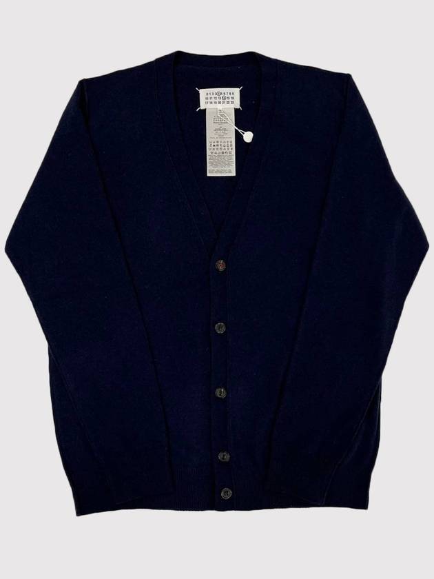 Cashmere Back Stitch Cardigan Navy - MAISON MARGIELA - BALAAN 2