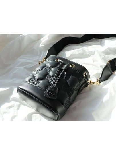 GG Matelasse Leather Bucket Bag Black - GUCCI - BALAAN 2