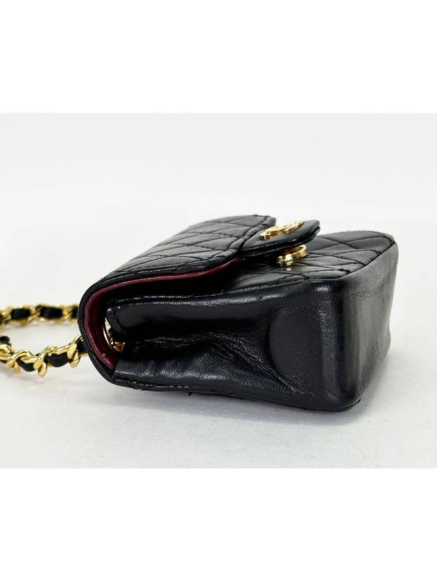 Black Lambskin Micromini Chain Belt Bag 3VCHB27436 - CHANEL - BALAAN 6